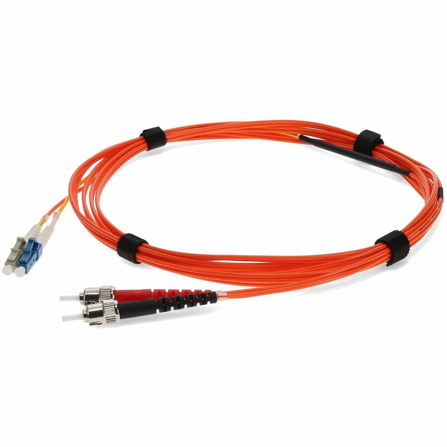 THIS IS A 10M LC (MALE) TO ST (MALE) ORANGE DUPLEX RISER-RATED FIBER MODE CONDIT
