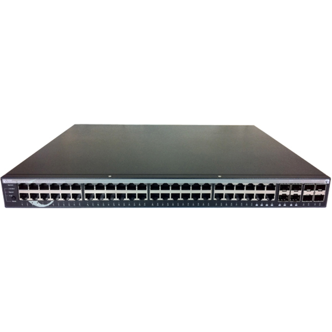 STACKABLE 48 PORT GIGABIT POE (802.3AT) LAYER 2 SWITCH WITH 4 10G SFP+