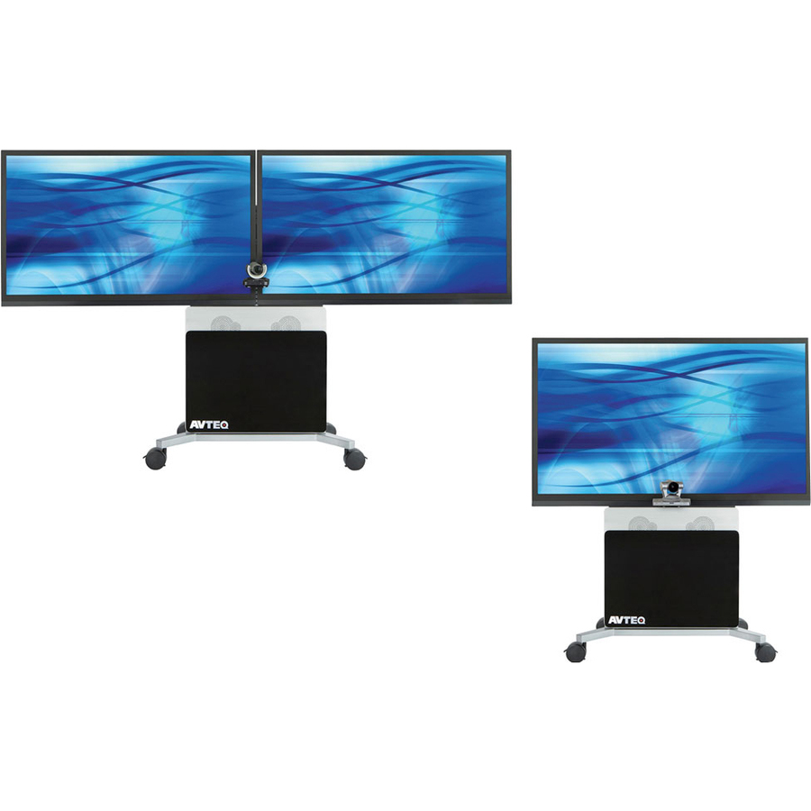 MOBILE CART SUPPORTS SINGLE DISPLAY UP TO 86. INCLUDES POWERED SPEAKER MODULE, 1