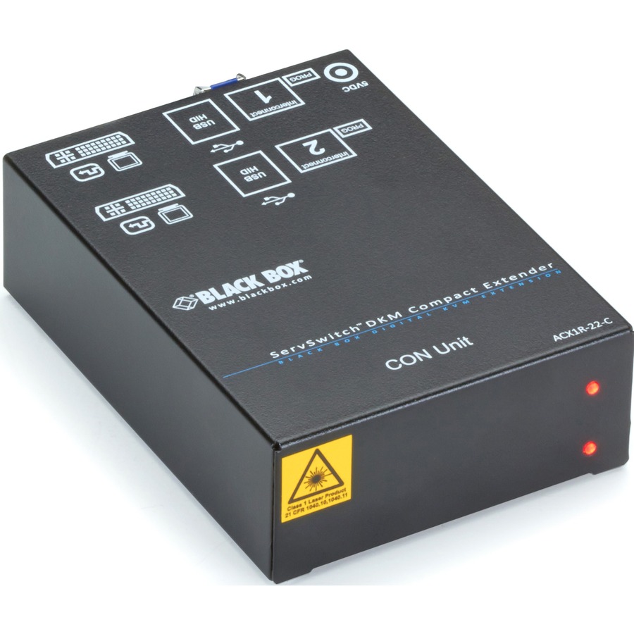 COMPACT KVM EXTENDER RECEIVER - DUAL DVI-D, (4) USB HID, (2) CATX, GSA, TAA NON-