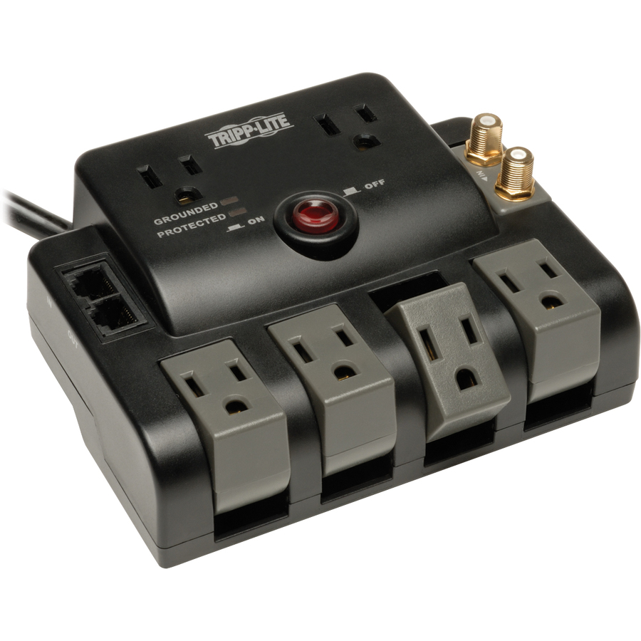 EATON TRIPP LITE SERIES PROTECT IT 6-OUTLET SURGE PROTECTOR - 4 ROTATING OUTLETS