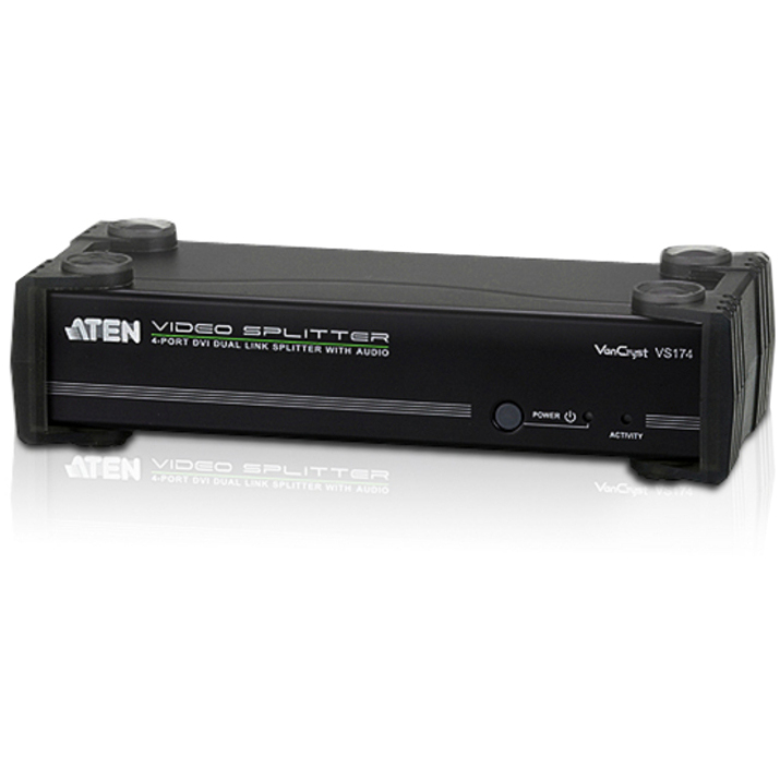 4PORT DVI DUAL LINK SPLITTER + AUDIO/RS2