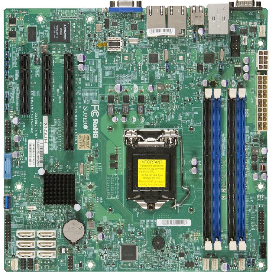 arte mère Supermicro X10SLH-F-O pour serveur - mTAX, emballage de détail (MBD-X10SLH-F-O) - pour CPU Intel Xeon E3-1200 v4 v3 LGA1150