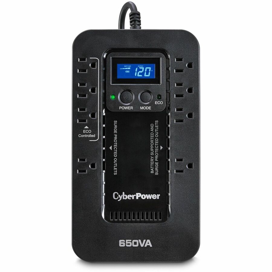 EC650LCD - UPS - STANDBY - 120 VAC +/-5% - 390WATT - 650VA - 15A - NEMA 5-15R -
