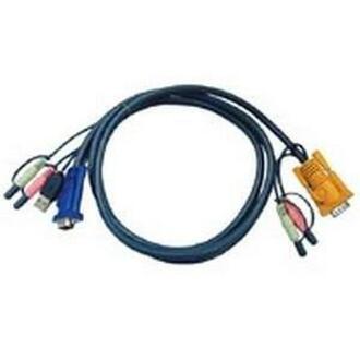 10 USB KVM CABLE FOR CS1758, WITH FULL AUDIO SUPPORT (SPEAKER AND MIC)