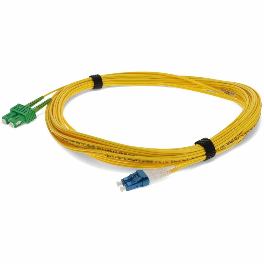ADDON 15M ASC TO LC YELLOW OS2 DUPLEX OFNR (RISER-RATED) SMF FIBER PATCH CABLE