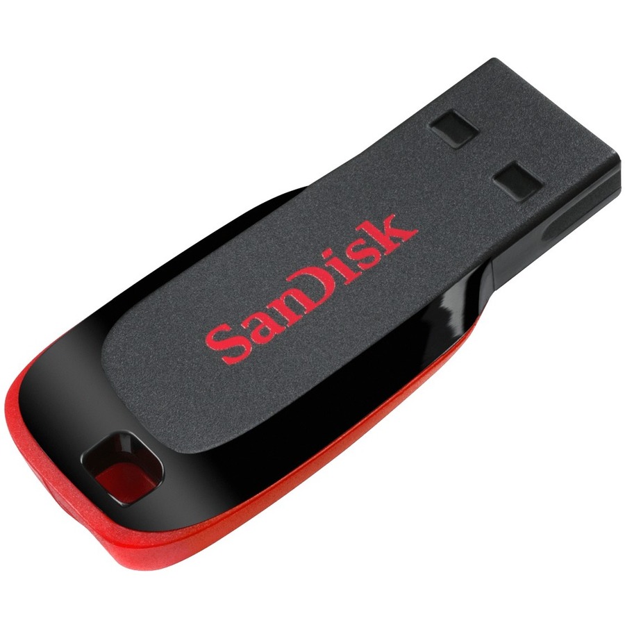 SANDISK CRUZER BLADE USB FLASH DRIVE, 64GB, SDCZ50-064G-A46, RETAIL PKG