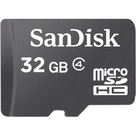 SANDISK MICROSDHC MEMORY CARD, 32GB, SDSDQ-032G-A46A, CLASS 4, WITH ADAPTER