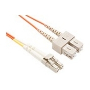 20 METER LC-SC OM1 1GIG FIBER OPTIC CABLE, ORANGE, OFNR, 62.5/125 FIBER, MULTIMO