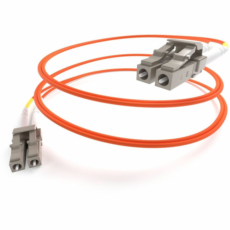UNC 12M LC TO LC OM2 1GB FIBER OPTIC CABLE, ORANGE, OFNR, 50/125 MULTIMODE DUPLE
