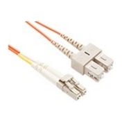 UNC 04M LC TO SC OM2 1GB FIBER OPTIC CABLE, ORANGE, OFNR, 50/125 MULTIMODE DUPLE