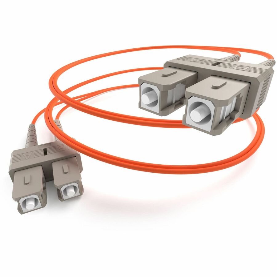 UNC 10M SC TO SC OM2 1GB FIBER OPTIC CABLE, ORANGE, OFNR, 50/125 MULTIMODE DUPLE