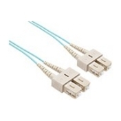 30 METER SC-SC OM3 10GIG FIBER OPTIC CABLE, AQUA, OFNR, 50/125 FIBER, MULTIMODE