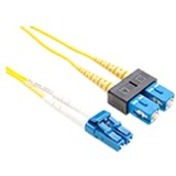 5 METER LC-SC SINGLEMODE FIBER OPTIC CABLE, YELLOW, OFNR, 9/125 FIBER, SINGLE-MO