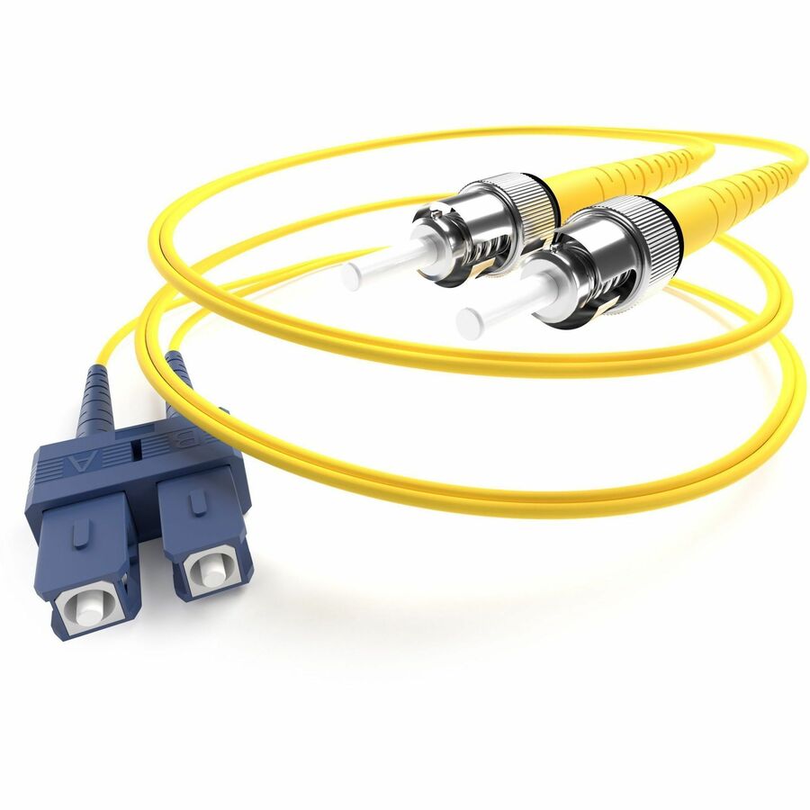 5 METER SC-ST SINGLEMODE FIBER OPTIC CABLE, YELLOW, OFNR, 9/125 FIBER, SINGLE-MO
