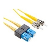 20 METER SC-ST SINGLEMODE FIBER OPTIC CABLE, YELLOW, OFNR, 9/125 FIBER, SINGLE-M