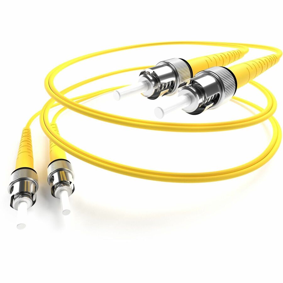 5 METER ST-ST SINGLEMODE FIBER OPTIC CABLE, YELLOW, OFNR, 9/125 FIBER, SINGLE-MO