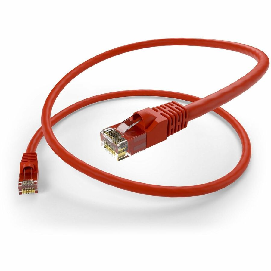 UNC GROUP 2FT CAT5E SNAGLESS UNSHIELDED (UTP) ETHERNET NETWORK PATCH CABLE RED -