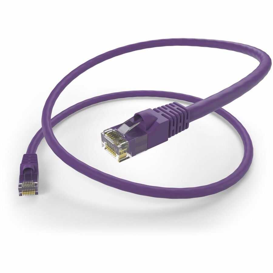 UNC GROUP 2FT CAT5E SNAGLESS UNSHIELDED (UTP) ETHERNET NETWORK PATCH CABLE PURPL
