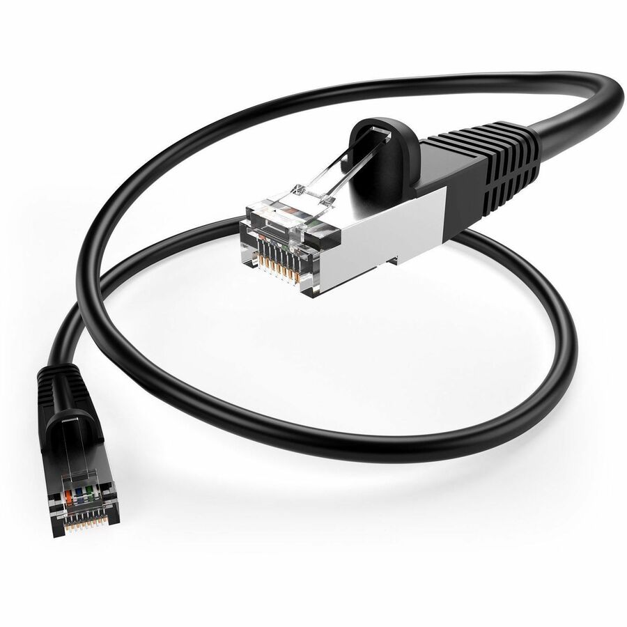 UNC GROUP 2FT CAT5E SNAGLESS SHIELDED (STP) ETHERNET NETWORK PATCH CABLE BLACK -