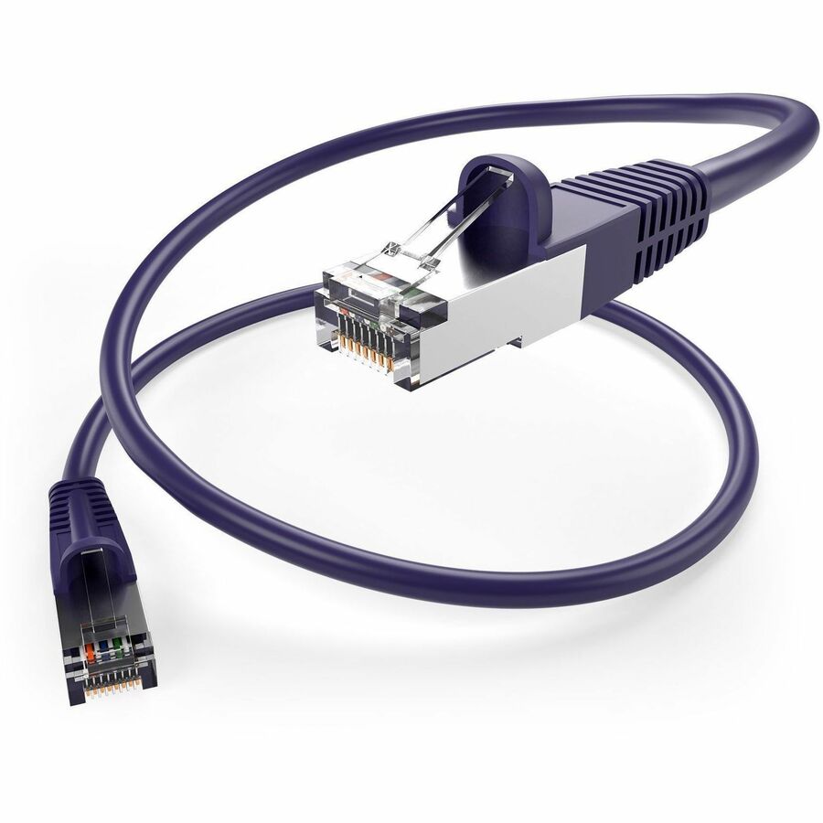 UNC GROUP 7FT CAT5E SNAGLESS SHIELDED (STP) ETHERNET NETWORK PATCH CABLE PURPLE