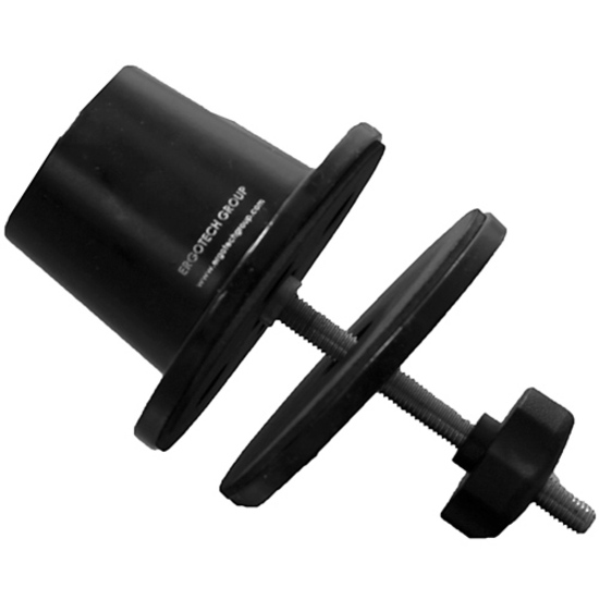 SLEEK BLACK GROMMET MOUNT DESIGNED FOR SECURE, SPACE-SAVING MONITOR INSTALLATION