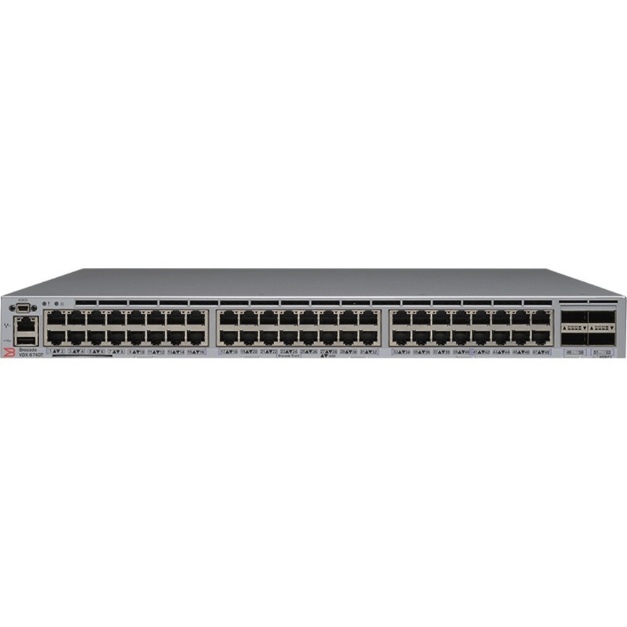 VDX 6740T 48P 10GB-T PORTS ONLY - NO OPTICS AC PORT SIDE EXHAUST AIRFLOW