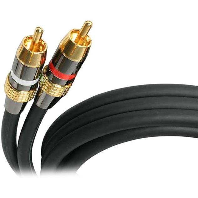 StarTech 50 ft Premium Stereo Audio Cable RCA - M/M - Black(AUDIORCA50)