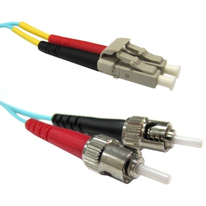 2 METER LC/ST 50 MICRON 10GIG AQUA