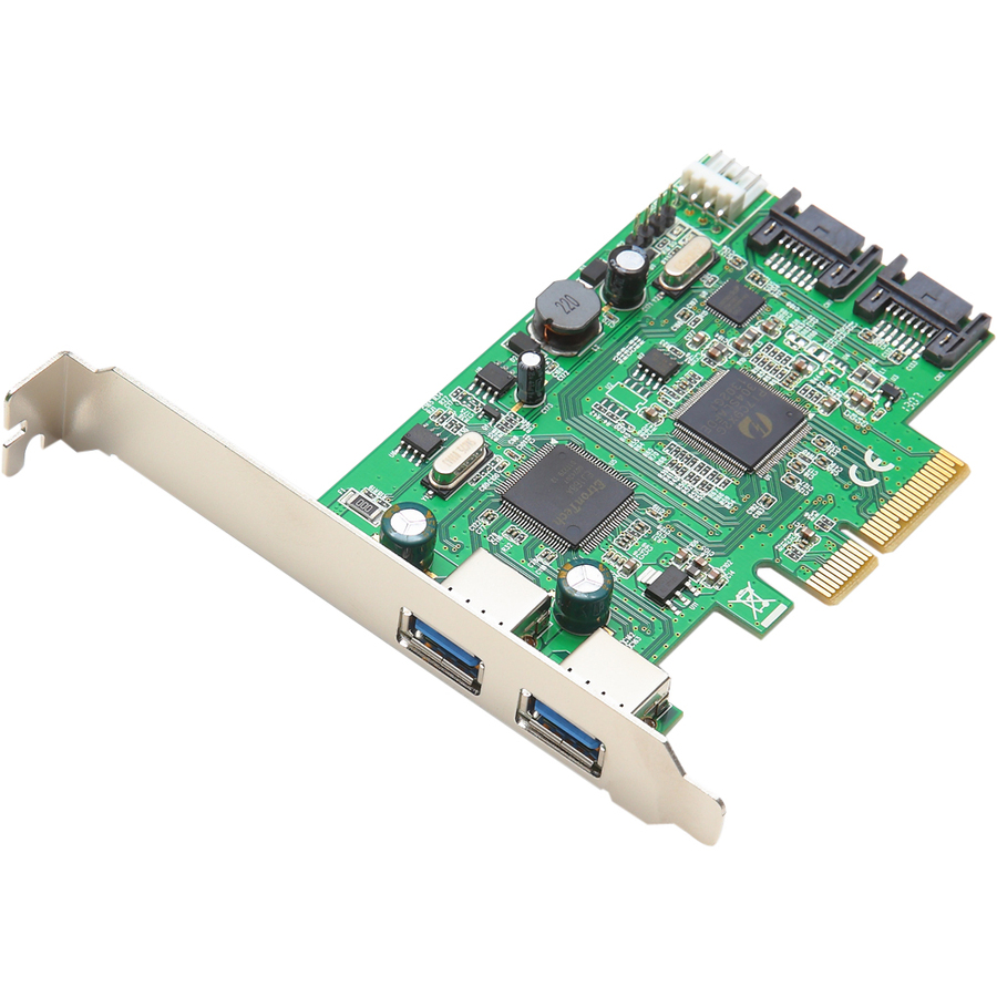 SYBA Combo USB 3.0 + SATA III 6Gbps, v2.0 PCI Express, x4 Slot Controller Card, with Standard and Low Profile Brackets (SD-PEX50055)
