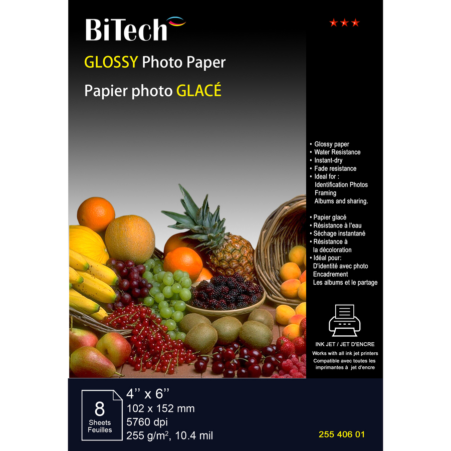 8-SHEET/PACK 4INX6IN GLOSSY