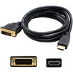 AddOn Bulk 5 Pack 8in HDMI to DVI-D Adapter Converter - M/F - 6 ft DVI/HDMI Video Cable for Video Device - First End: 1 x HDMI 1.3 Digital Audio/Video - Male - Second End: 1 x 19-pin DVI-D (Single-Link) Digital Video - Female - Supports up to 1920 x 1200
