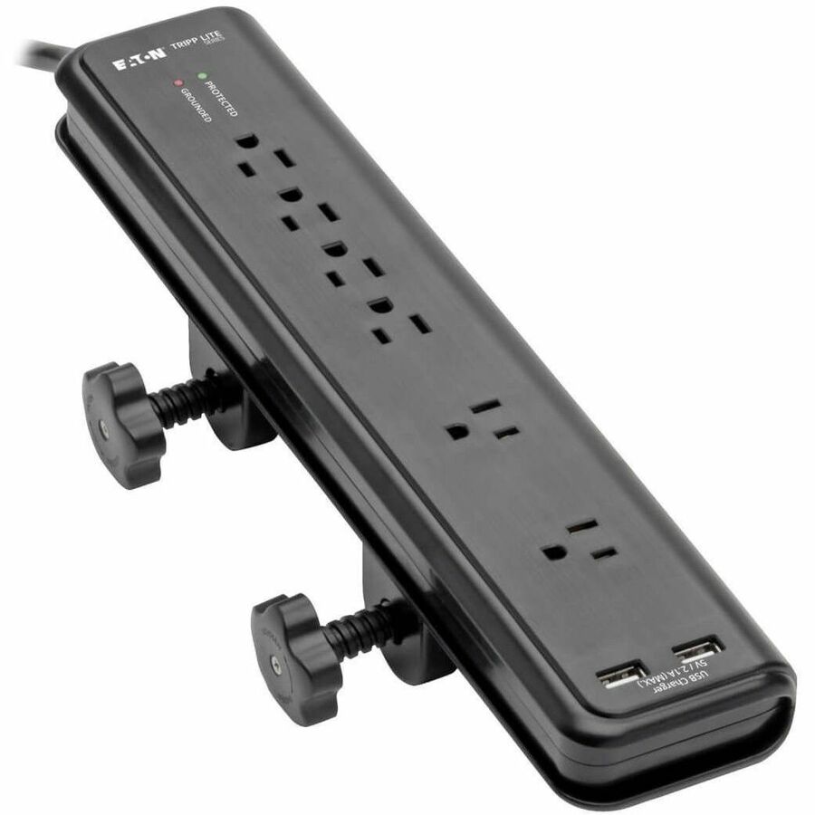EATON TRIPP LITE SERIES PROTECT IT 6-OUTLET CLAMP-MOUNT SURGE PROTECTOR, 6 FT. (