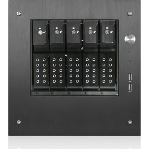 ISTARUSA 5X3.5"TRAYLESS MINI-ITX TWR BLK