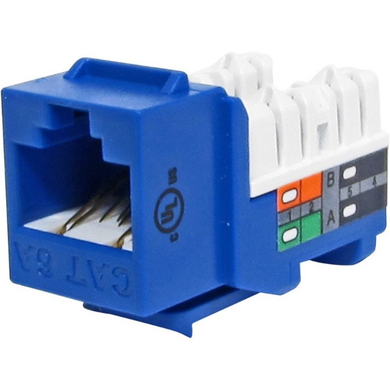 CATEGORY 6A KEYSTONE PUNCHDOWN JACK; BLUE CATEGORY 6A KEYSTONE PUNCHDOWN JACK; B