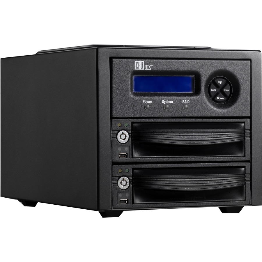 RTX SECURE 222-3QR, 2 DP10 SECURE DRIVE CARRIERS, AES256 W/KEYS, RAID 0/1, USB3/