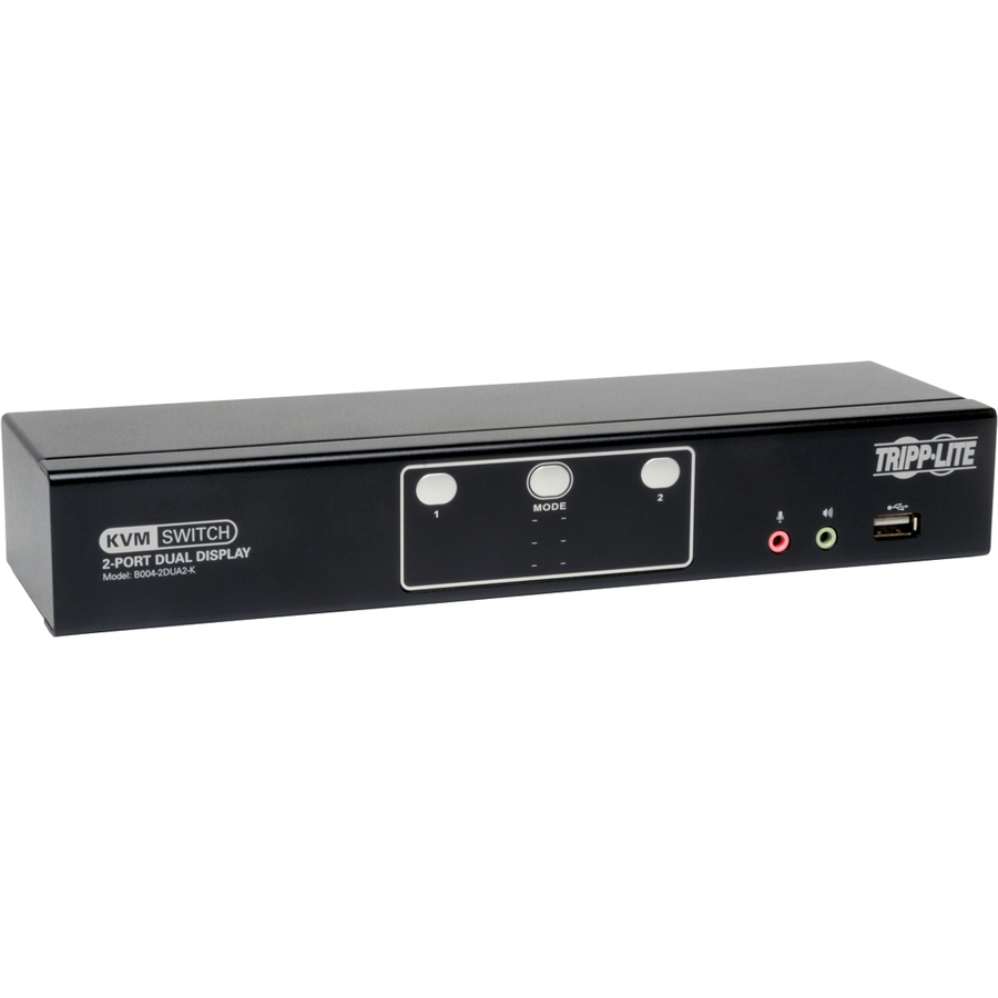 TRIPP LITE SERIES 2-PORT DUAL MONITOR DVI KVM SWITCH, TAA, GSA WITH AUDIO AND US