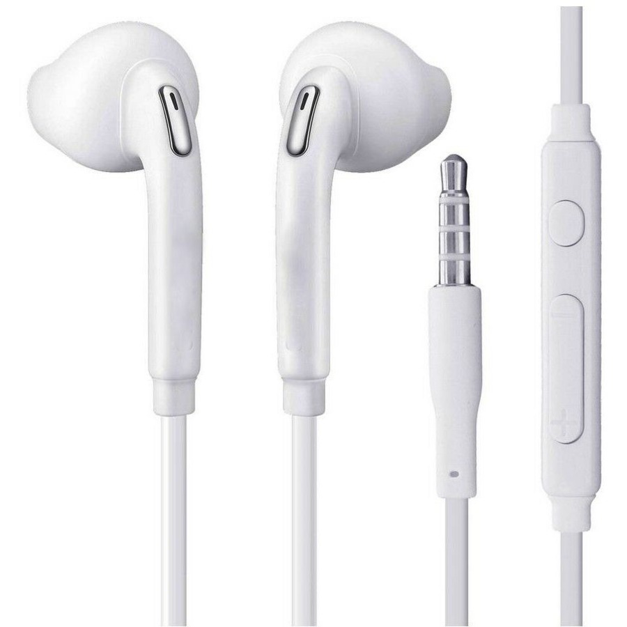4xem Samsung Earphones White for Galaxy S3 4 6 S10 S20 Note 10 a