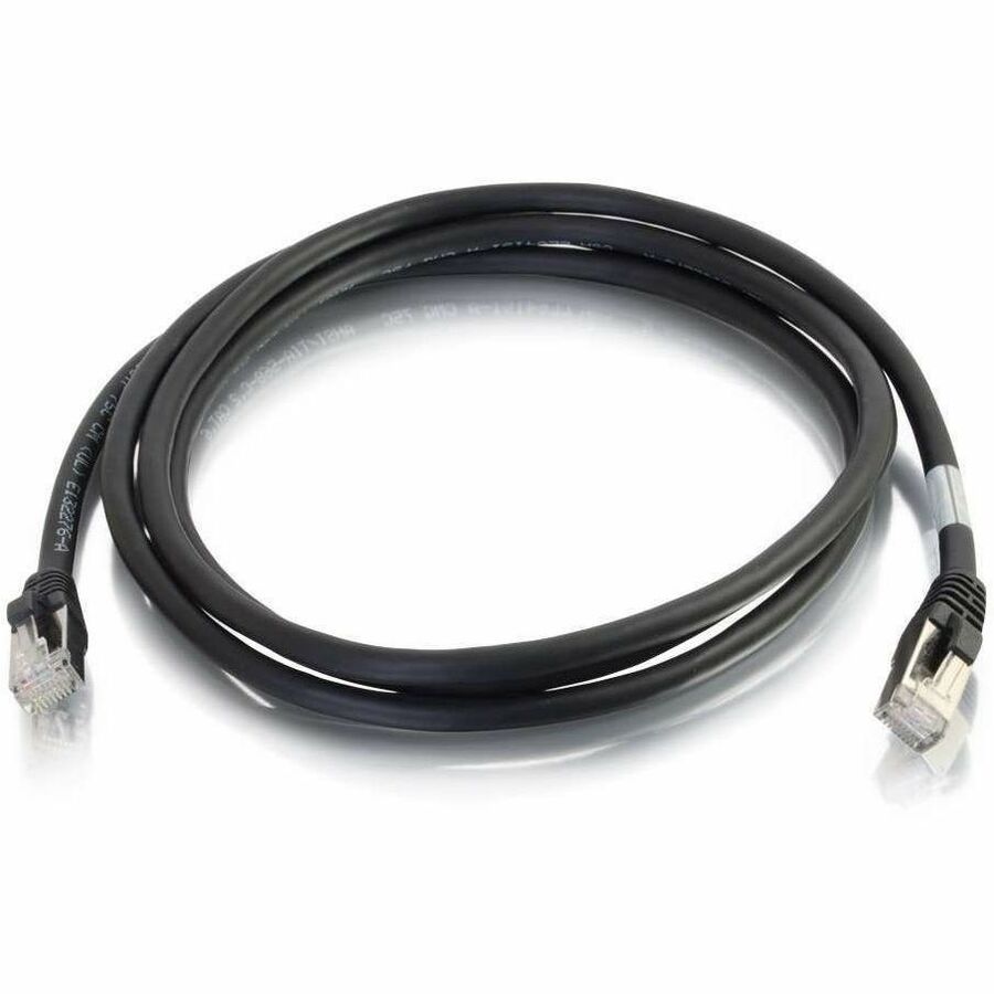 7' Cat6a SNGLS STP Cbl Blk