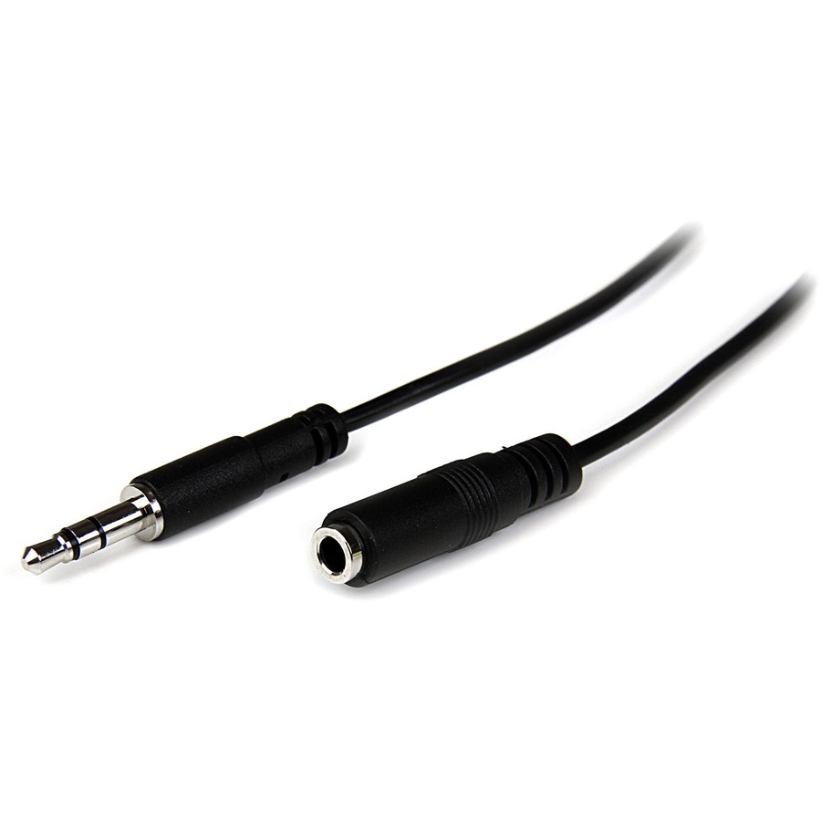 StarTech (MU2MMFS) - Câble rallonge casque audio stéréo mince 3,5 mm - 2 m (Noir)