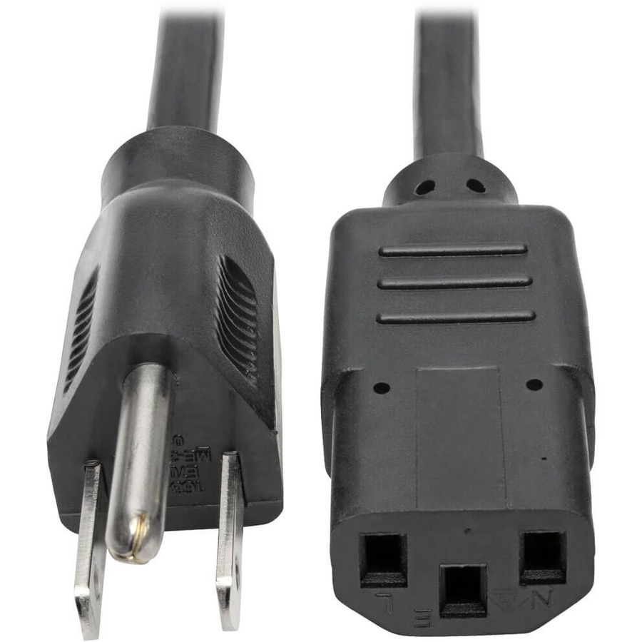 Desktop Computer AC Power Cable, Nema 5-15p to C13 - 13a, 125v, 16 Awg, 2 Ft. (0.61 M), Black