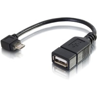 Cables To Go 6-in Mobile Device USB Micro-B to USB Device OTG Adapter Cable - Black (27320)