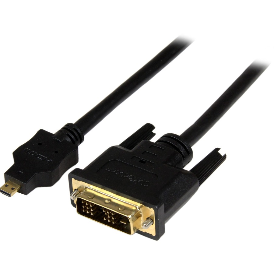 StarTech 3ft (1m) Micro HDMI to DVI Cable, Micro HDMI to DVI Adapter Cable, Micro HDMI Type-D to DVI-D Monitor/Display Converter Cord