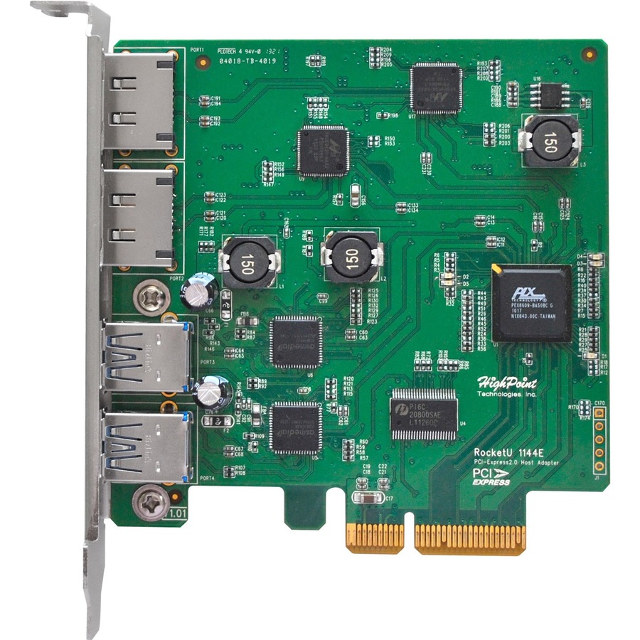 PCIE 2.0 X4 2X USB A & 2X ESATA HBA