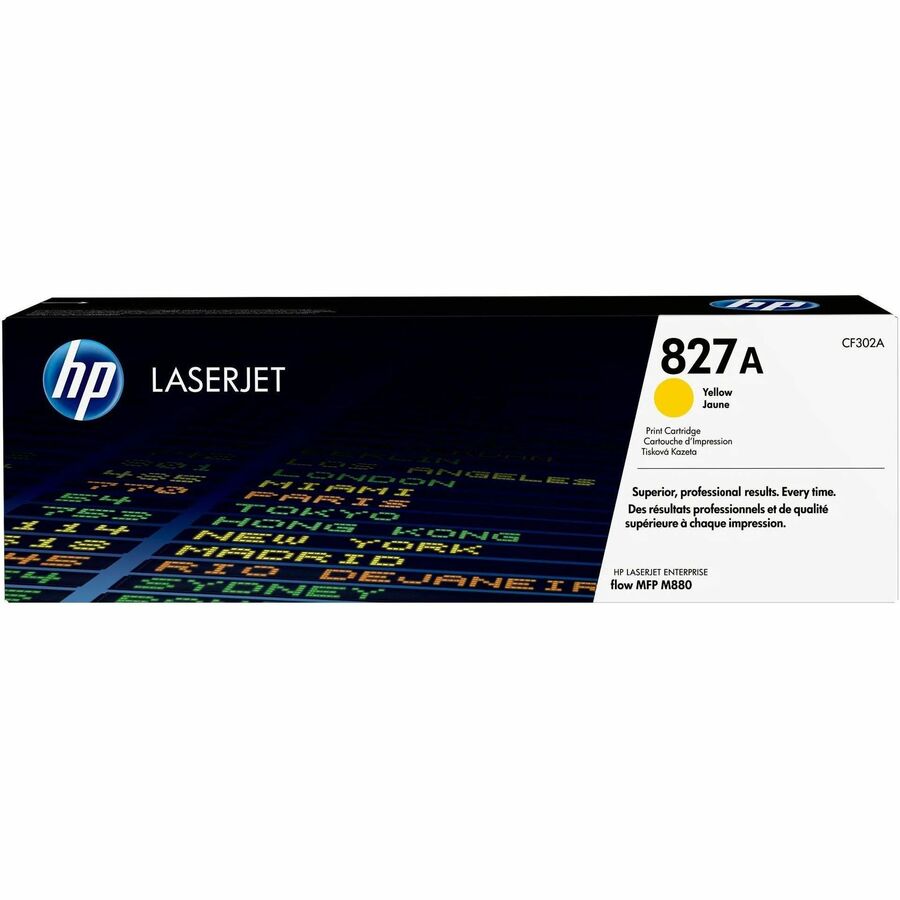 HP 827A (CF302A) Original Standard Yield Laser Toner Cartridge - Single Pack - Yellow - 1 Each