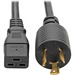 Tripp Lite 12ft Power Cord Extension Cable L6-20P to C19 for PDU/UPS Heavy Duty 20A 12 AWG 12' - 12 Gauge - 250 V AC20 A - Black - 12 ft Cord Length