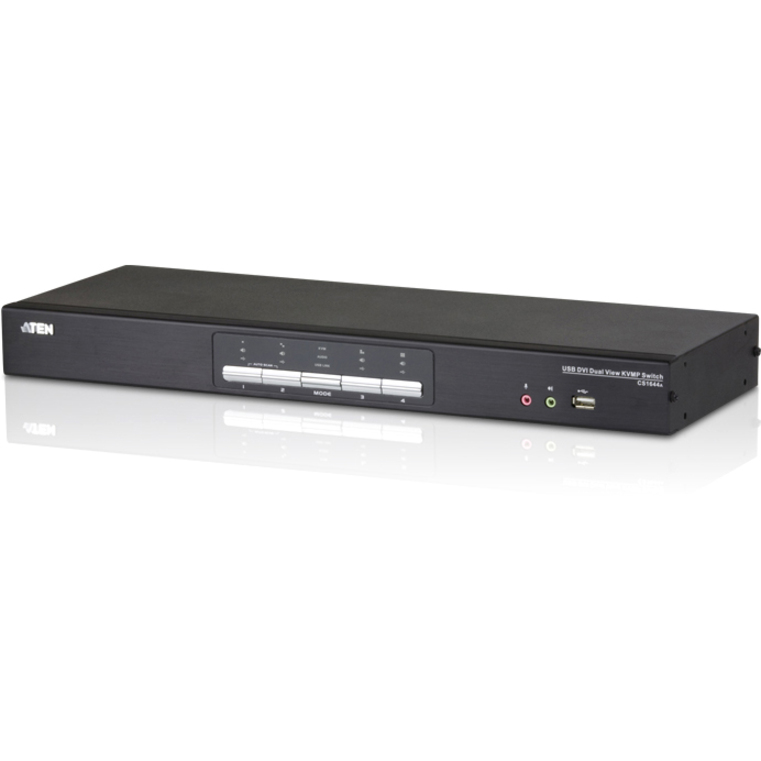 4PORT DUAL VIDEO DUAL LINK DVI KVMP SWITCH WITH AUDIO SUPPORT, CABLES INCLUDED ,