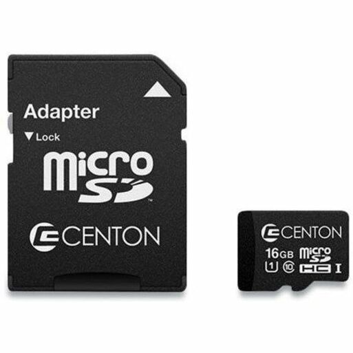 CENTON MICROSDXC UHS-I MEMORY CARD WITH ADAPTER - S1-MSDHU1-16G - SPEED: UHS-I /