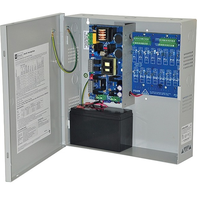 Power Supply Charger, 16 Fused Outputs, 12vdc @ 10a, Aux Output, Fai, Linq2 Ready, 115vac, Bc300 Enclosure