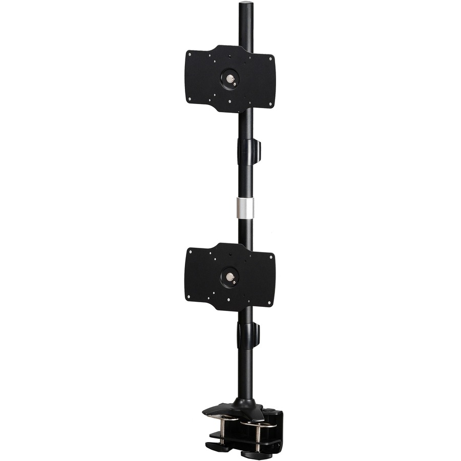 DUAL VERTICLE MONITOR CLAMP MOUNT SUPPORTS UP TO 2 LED OR LCD MONITORS. SUPPORTS